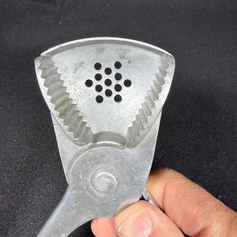 Vintage Japan Cast Aluminum Manual Citrus Lemon Lime Wedge Squeezer Juicer Press